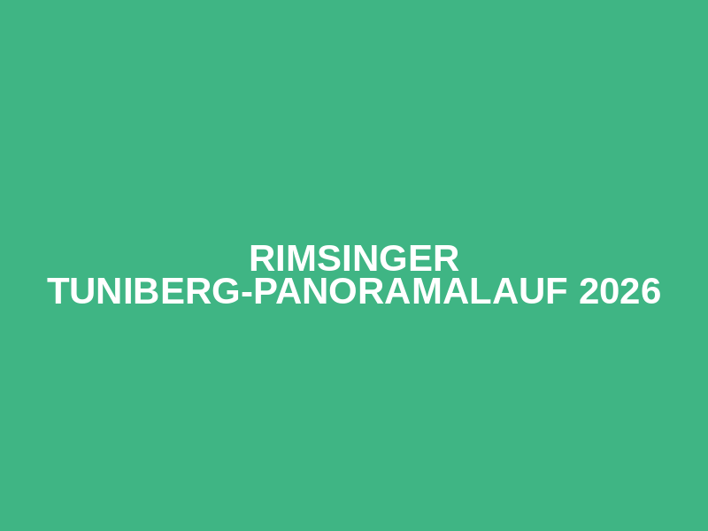 Rimsinger Tuniberg-Panoramalauf 2026 Logo
