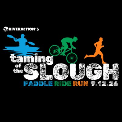 River Action's Taming of the Slough Adventure Triathlon Logo