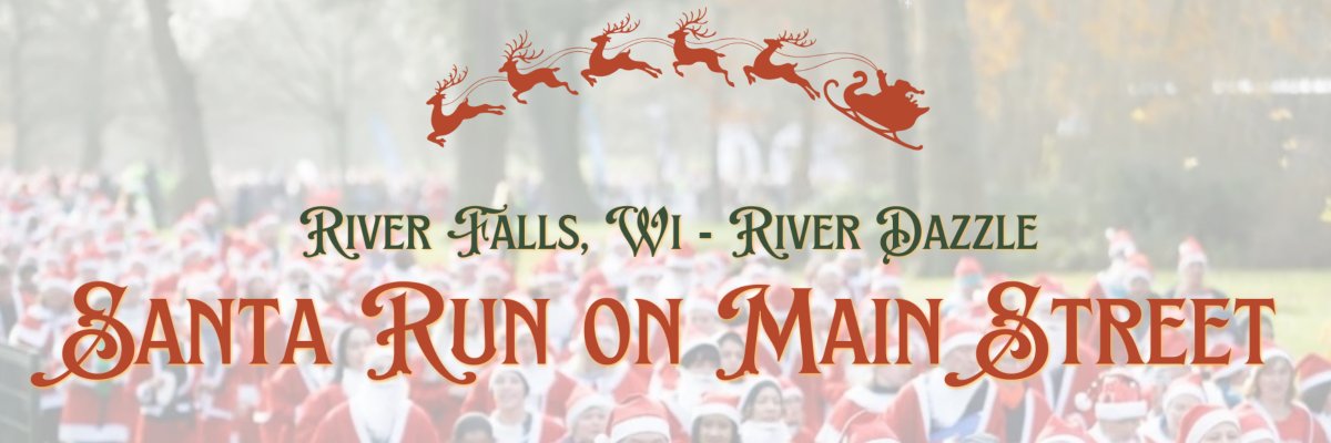 River Falls Santa Fun Run on Main Street