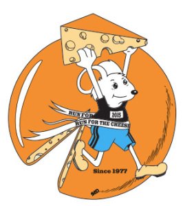 Riverbank Run for the Cheese Logo