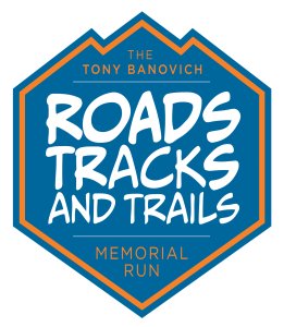 Roads, Tracks, and Trails Virtual Memorial Run and Fundraiser Logo