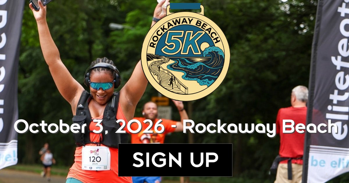 Rockaway Beach 5K Awesome Power 2026 Logo