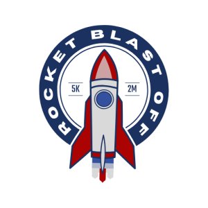 Rocket Blast Off 5K Run/2M Walk Logo