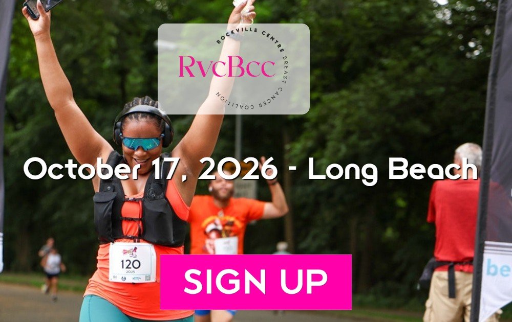 Rockville Centre Breast Cancer Coalition RVCBCC 5K Run/Walk 2026 Logo