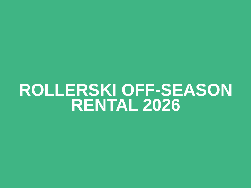 Rollerski Off-Season Rental 2026