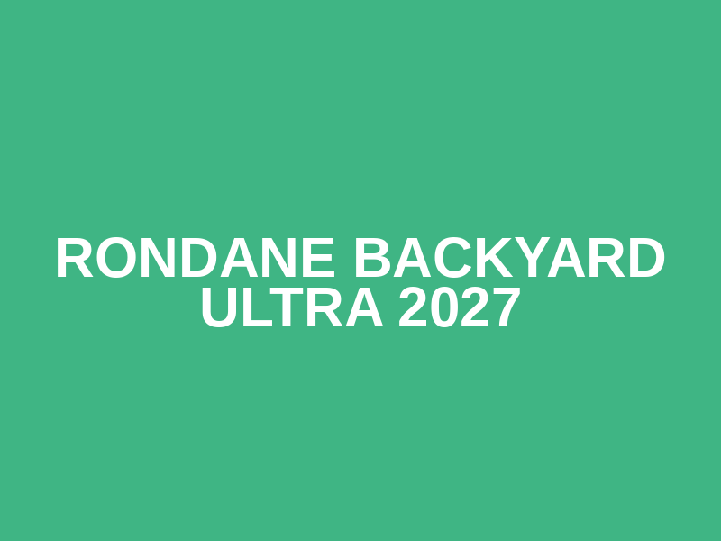 Rondane Backyard Ultra 2027 Logo