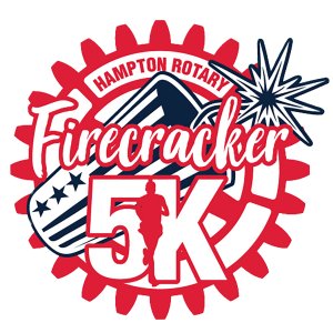 Hampton Rotary Firecracker 5k Run / 1M Walk Logo