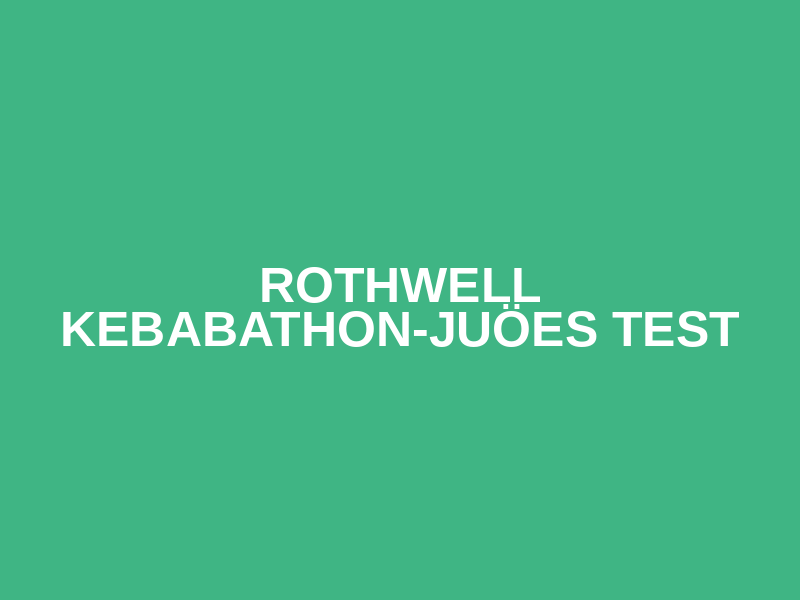 Rothwell Kebabathon-juöes test Logo