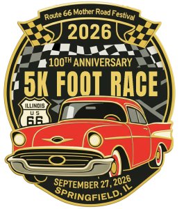 Route 66 Mother Road 5K Foot Race Logo