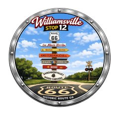 Route 66 Run- Stop 12 Williamsville Logo