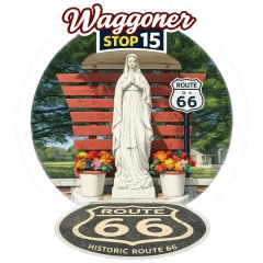 Route 66 Run -  Stop 15 Waggoner Logo