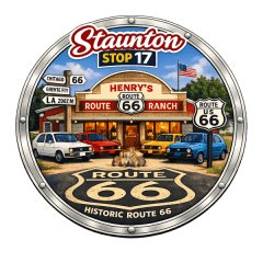 Route 66 Run - Stop 17 Staunton Logo