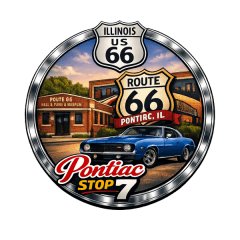 Route 66 Run- Stop 7 Pontiac Logo