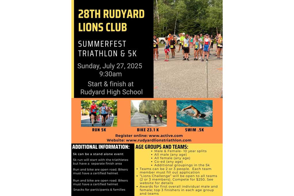 Rudyard Lions Triathlon and 5K
