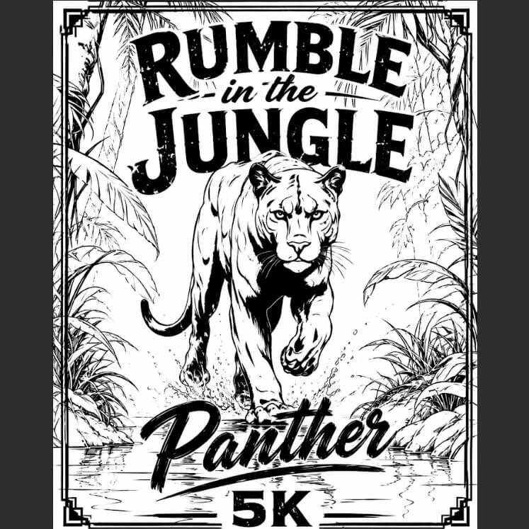 Rumble in the Jungle 5k Run/Walk/Fun Run Logo