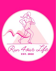 Run 4our Life: Pink Path Virtual 5K Logo