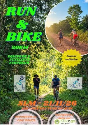 Run and bike 20km