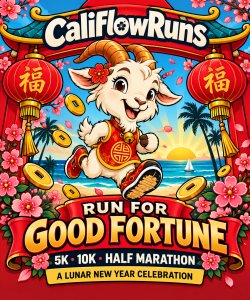 RUN FOR GOOD FORTUNE 5K. 10K. Half Marathon Logo