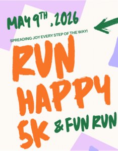 Run Happy 5K & Kids Fun Run (Previously the "5 to Thrive" 5K ) Logo