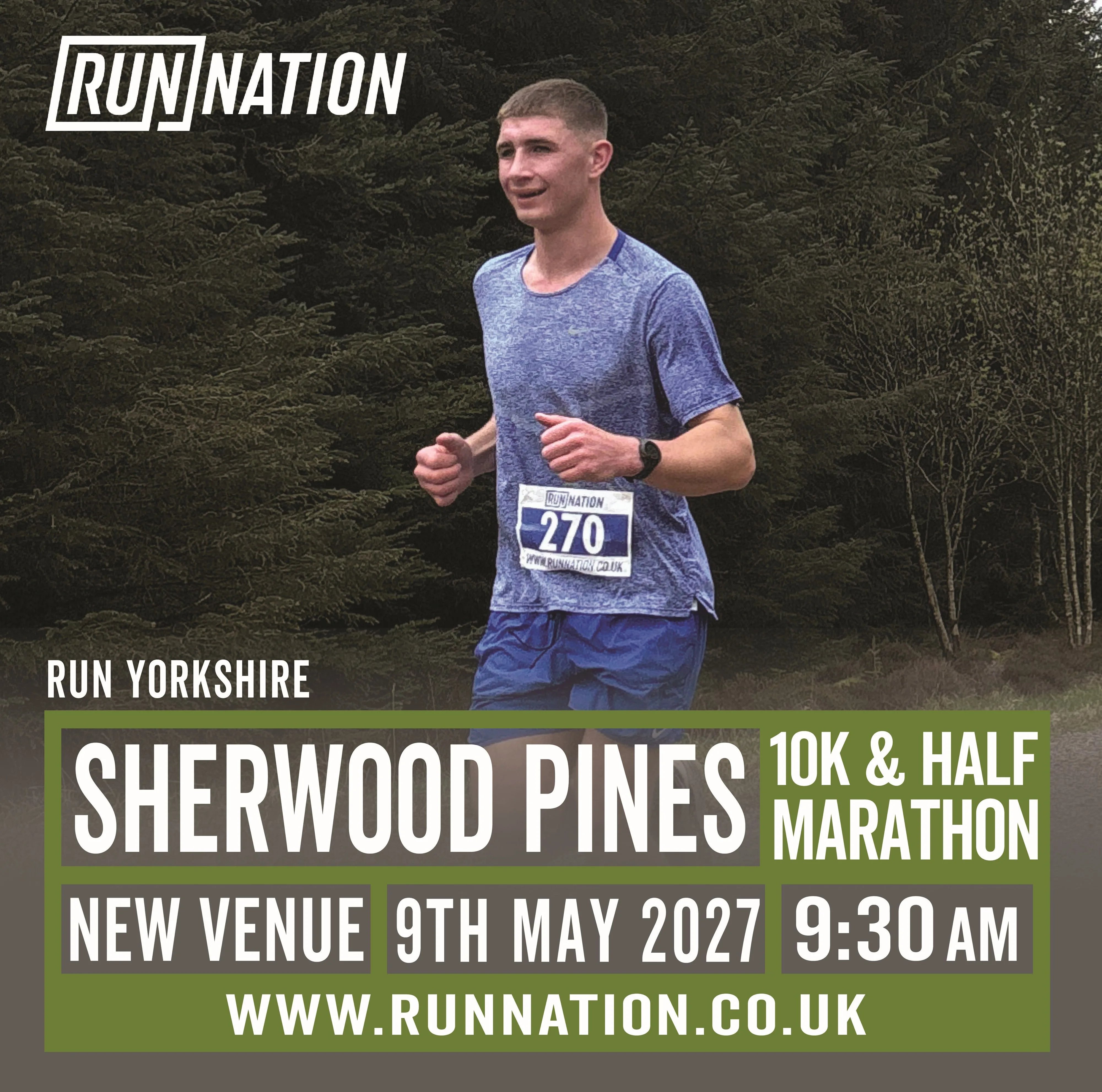 Run Nottinghamshire Sherwood Pines 10k and Half Marathon Logo