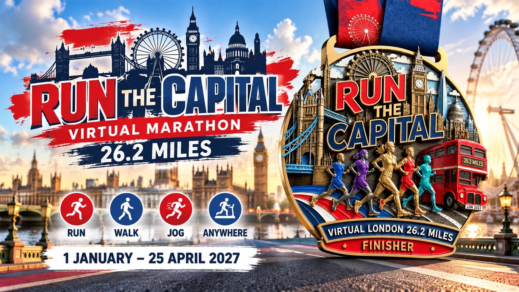 Run The Capital - Virtual London Marathon Logo
