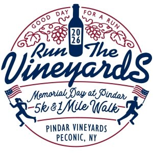 Run the Vineyards - Memorial Day at Pindar 5K Logo