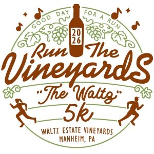 Run the Vineyards - "The 5K Waltz" Logo