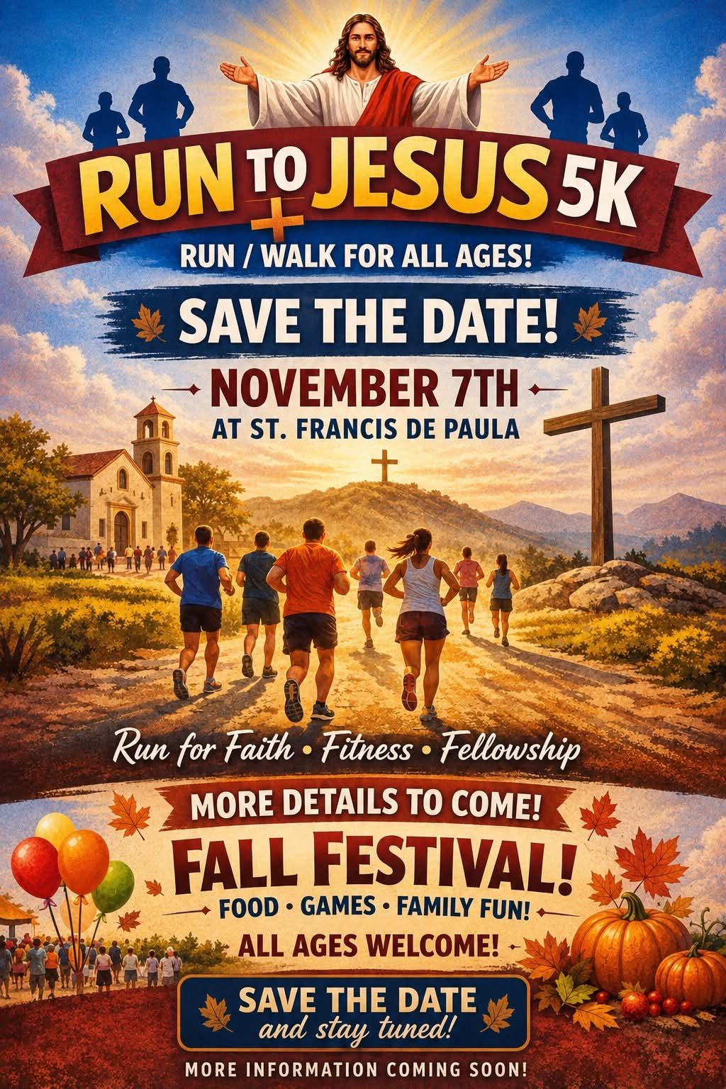 Run to Jesus 5k Run & Walk Logo