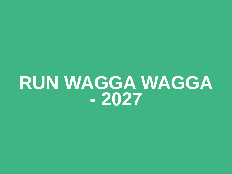 Run Wagga Wagga - 2027 Logo