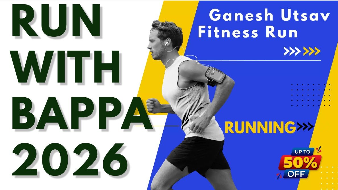 RUN WITH BAPPA 2026 - Ganesh Utsav Fitness Run Logo