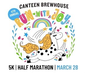 Run with Joy Half Marathon and Run with Joy 5K Logo