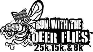 Run With The Deer Flies 25K, 15K & 8K Logo