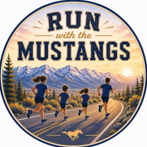Run with the Mustangs Logo