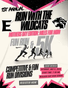 RUN WITH THE WILDCATS | 5K & 1 Mile Fun Run Logo