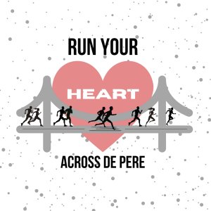 Run Your Heart Across De Pere 5k Logo