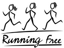 Running Free Glow Run Logo