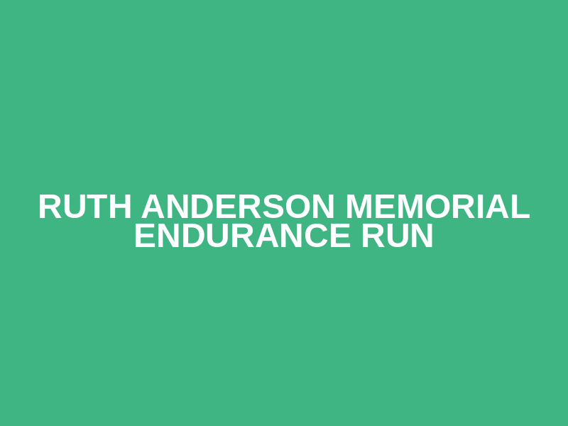 Ruth Anderson Memorial Endurance Run Logo