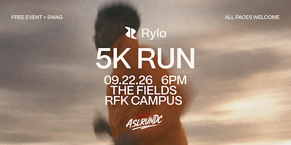 Rylo x ASL Run DC - 5K Run & Walk Event - September 22 Logo