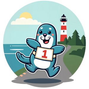 Salty's 5K & 10K Double Nubble Logo