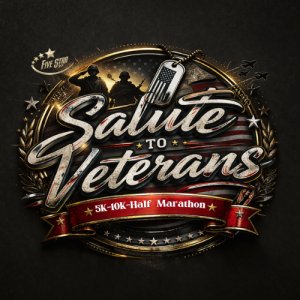 Salute  to Veterans 5K/10K/Half Marathon - Denton TX Logo