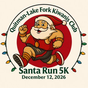 Santa Run 5K (Quitman-Lake Fork Kiwanis) Logo
