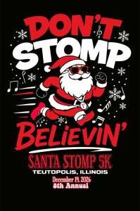Santa Stomp 5K Run/Walk Logo