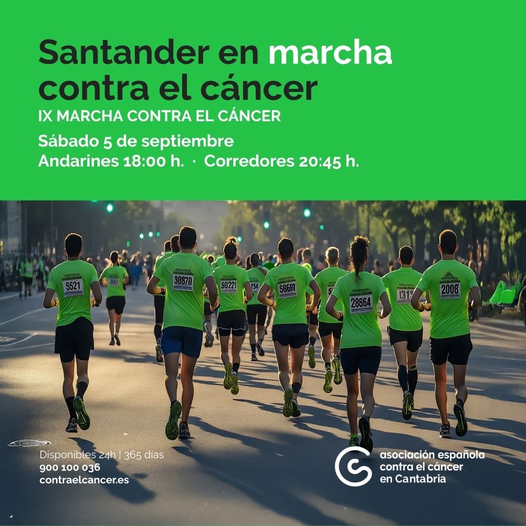 SANTANDER EN MARCHA CONTRA EL CÁNCER 2026 Logo