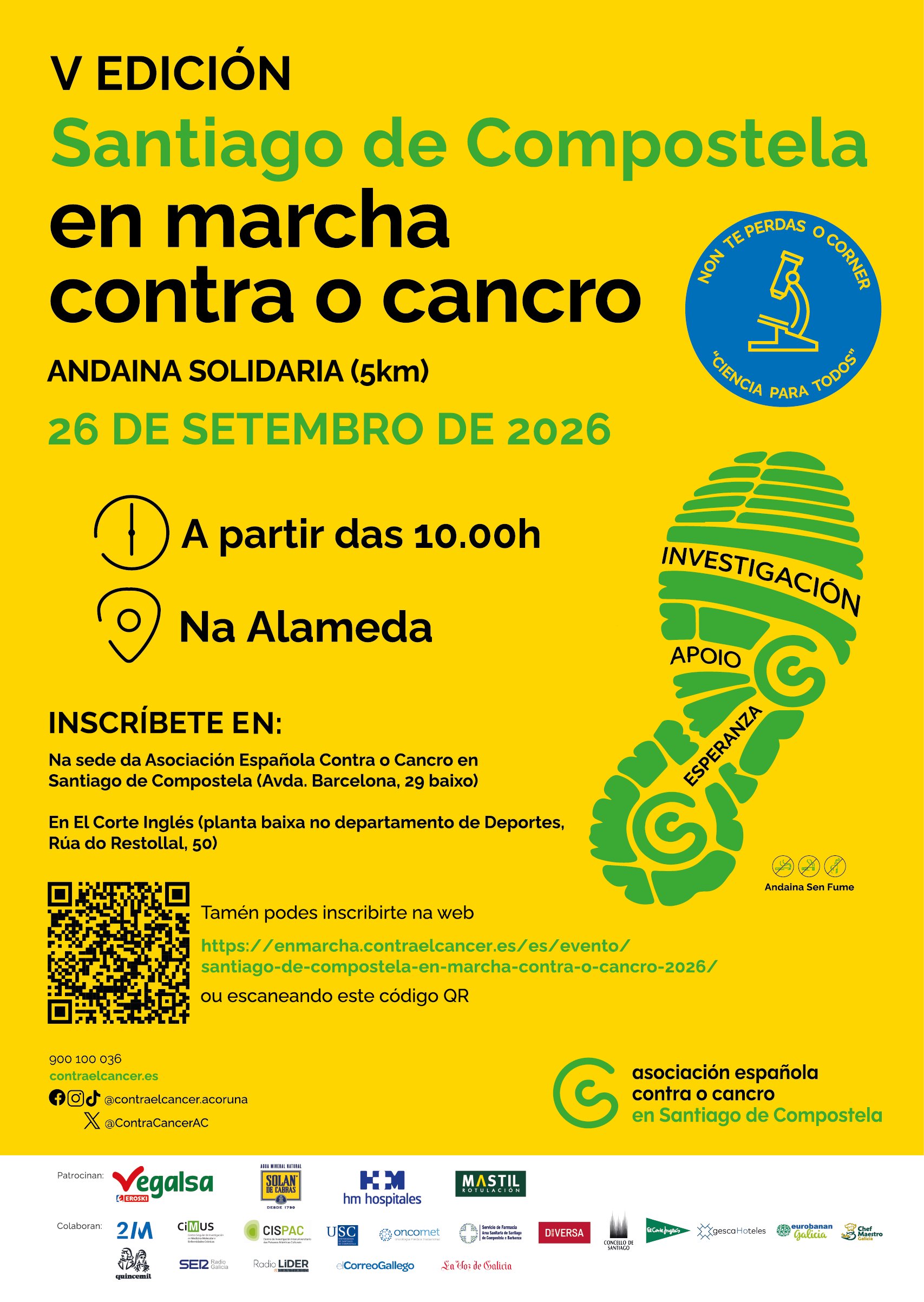 Santiago de Compostela En marcha Contra o Cancro 2026