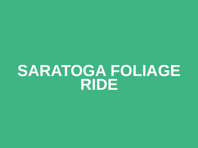Saratoga Foliage Ride Logo