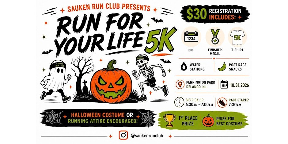 Sauken Run Club Presents: Run For Your Life 5K
