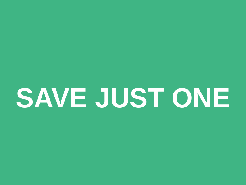 SAVE JUST ONE Logo