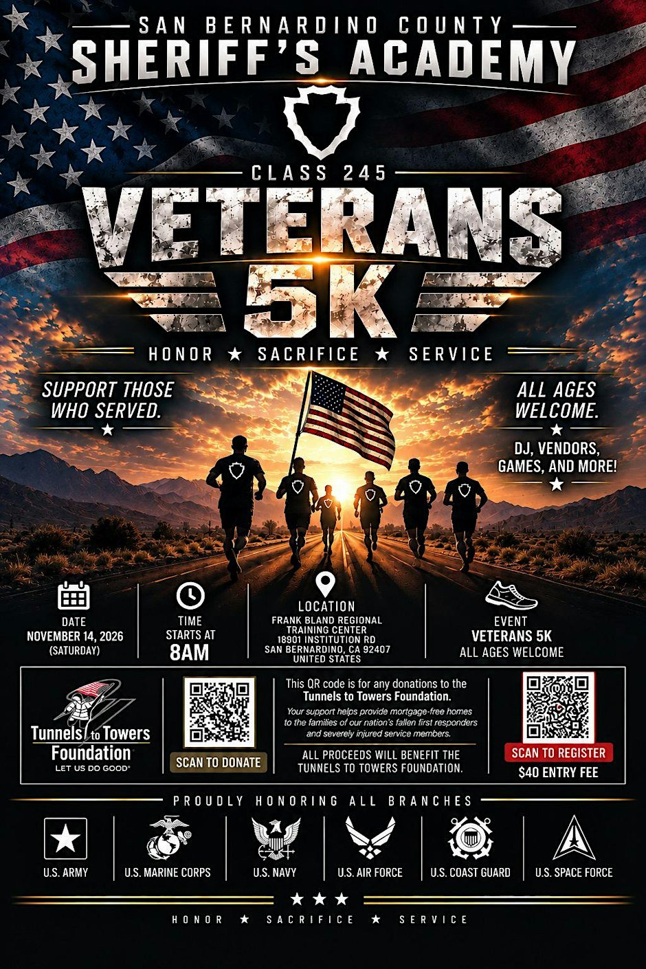 SBSD ACADEMY 245 VETERANS RUN 5K