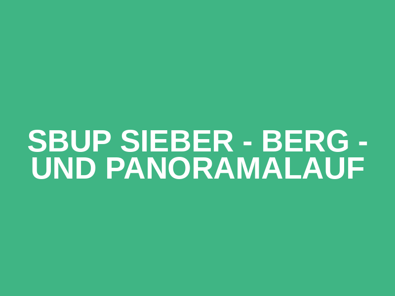 SBUP Sieber - Berg - und Panoramalauf Logo