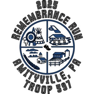 Scouting America Troop 597 Remembrance Run/Walk Logo